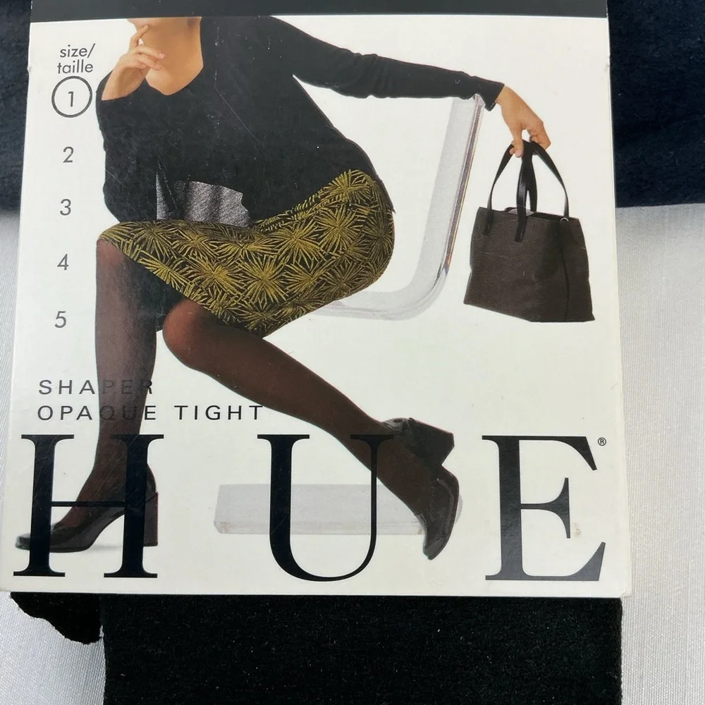 Hue tights lot of 3 black gray navy New